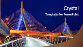  Presentation with boston - Cool new PPT layouts with boston zakim bridge sunset backdrop and a navy blue colored foreground