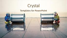  Presentation with robots - Theme with bot - retro robots on tin can background and a cream colored foreground