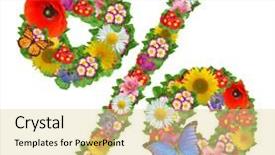  Presentation with percent - Slide deck consisting of close-up photo of expressive eye looking up background and a coral colored foreground