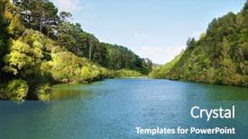  Presentation with refuge - PPT layouts with refugge - man made lake in zealandia background and a  colored foreground