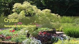  Presentation with botanical garden - PPT layouts with botanical garden linz austria background and a tawny brown colored foreground