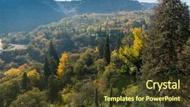  Presentation with bird eye view - Slide deck featuring botanical gardens of tbilisi georgia background and a tawny brown colored foreground