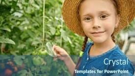  Presentation with botany - PPT theme featuring botany-for-kids background and a ocean colored foreground