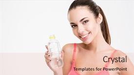  Presentation with water bottle - Beautiful slide set featuring botella de agua - closeup portrait of cute lovely backdrop and a  colored foreground