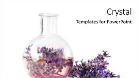  Presentation with floral border lavender flowers - Cool new presentation theme with botella de agua - lavender flowers and glass vase backdrop and a white colored foreground