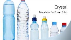  Presentation with bottles - Colorful presentation theme enhanced with botella de agua - many water bottles isolated backdrop and a white colored foreground