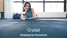  Presentation with sports - Slide deck with botella de agua - sports young woman lying background and a ocean colored foreground