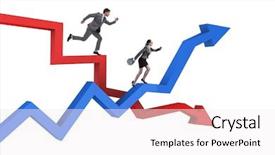  Presentation with financial crisis recovery - Presentation having both crisis and recovery background and a sky blue colored foreground