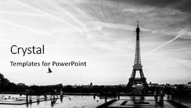  Presentation with eiffel tower paris france - Colorful PPT theme enhanced with both paris and france backdrop and a white colored foreground