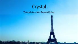  Presentation with eiffel tower - Theme having both paris and france background and a light gray colored foreground
