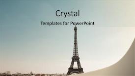  Presentation with eiffel tower paris france - Cool new presentation theme with both paris and france backdrop and a light gray colored foreground