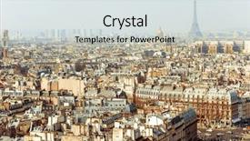  Presentation with eiffel tower paris france - Cool new PPT theme with both paris and france backdrop and a sky blue colored foreground