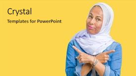  Presentation with eastern - Cool new PPT theme with both sides with fingers different backdrop and a yellow colored foreground