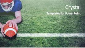  Presentation with american football - PPT layouts featuring both world - american football player scoring background and a seafoam green colored foreground