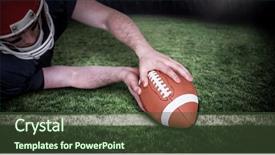  Presentation with american football - PPT layouts featuring both world - american football player scoring background and a  colored foreground