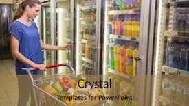  Presentation with freezer - Presentation enhanced with botlte of water in freezer background and a coral colored foreground