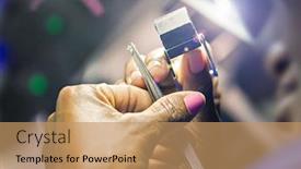  Presentation with diamond - PPT theme having botswana african woman in a diamond factory checking quality of a newly polished diamond background and a coral colored foreground