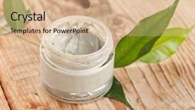  Presentation with organic - PPT layouts consisting of botte of organic cream background and a lemonade colored foreground