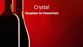  Presentation with bottle red wine - Beautiful presentation theme featuring bottle and glass of red wine on dark red background filtered image vintage effect backdrop and a crimson colored foreground