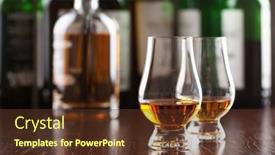  Presentation with whisky - PPT theme enhanced with bottle-and-glass-of-whisky background and a tawny brown colored foreground