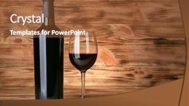  Presentation with milk bottle and milk glass - Presentation design consisting of bottle and glass with red background and a red colored foreground