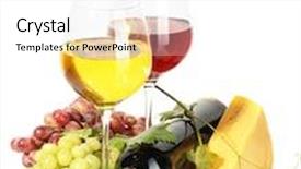  Presentation with wine book cheese - Presentation enhanced with bottle and glasses of wine background and a white colored foreground