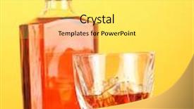  Presentation with scotch - Slide set enhanced with bottle and two glasses background and a yellow colored foreground