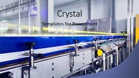  Presentation with production line - Presentation theme consisting of bottle assembly line - drinks production plant in china background and a light blue colored foreground