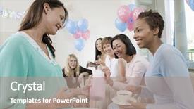  Presentation with baby bottle - Cool new slide deck with bottle at a baby shower backdrop and a  colored foreground