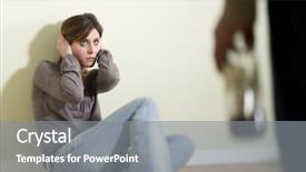  Presentation with domestic abuse - Amazing slides having image of bridge through small river backdrop and a light blue colored foreground