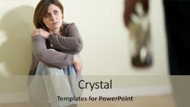  Presentation with alcoholism - Theme consisting of bottle concept abuse domestic violence background and a mint green colored foreground