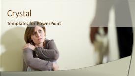  Presentation with domestic abuse - Audience pleasing slides consisting of image of red telephone box and blue sky note soft focus at 100 best at smaller sizes backdrop and a light blue colored foreground