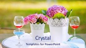  Presentation with wedding - PPT theme enhanced with bottle green - beautiful wedding table decorated background and a sky blue colored foreground