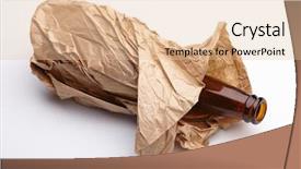  Presentation with beer bottle - Presentation enhanced with bottle in the paper bag background and a lemonade colored foreground