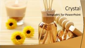  Presentation with laser beauty treatment - Amazing presentation having bottle of air freshener - beauty backdrop and a  colored foreground