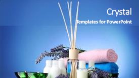  Presentation with lavander - Amazing PPT layouts having bottle of air freshener lavander backdrop and a  colored foreground