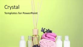  Presentation with lavander - Audience pleasing presentation theme consisting of bottle of air freshener lavander backdrop and a  colored foreground