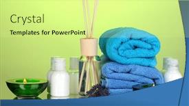  Presentation with lavander - Theme featuring bottle-of-air-freshener-lavander background and a blonde colored foreground