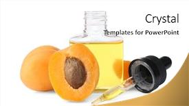  Presentation with apricot - Cool new theme with bottle of apricot oil backdrop and a white colored foreground