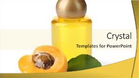  Presentation with apricot - Slides having bottle of apricot oil background and a yellow colored foreground