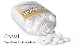  Presentation with bottle - Colorful PPT layouts enhanced with bottle of aspirin backdrop and a white colored foreground