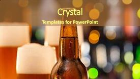  Presentation with beer bottle - Beautiful slide set featuring bottle of beer with blur backdrop and a red colored foreground