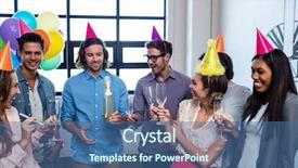  Presentation with happy birthday bicycle - PPT layouts with bottle of champagne for birthday background and a ocean colored foreground