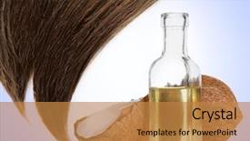  Presentation with hair color - Cool new presentation theme with bottle of coconut oil backdrop and a gold colored foreground