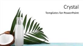  Presentation with coconut water - Cool new PPT theme with bottle of coconut water backdrop and a white colored foreground