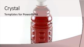  Presentation with cranberry juice - Slide deck enhanced with bottle of cranberry juice isolated background and a lemonade colored foreground