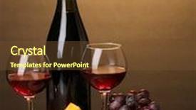  Presentation with wine cheese - Theme featuring bottle of great wine with wineglasses and cheese on wooden table on brown background background and a tawny brown colored foreground