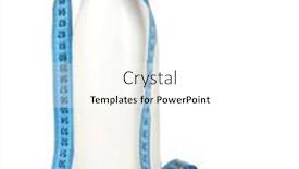  Presentation with white milk - PPT theme enhanced with bottle-of-milk-with-measuring background and a white colored foreground