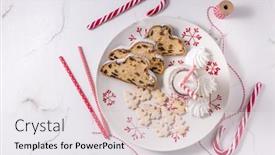  Presentation with cookies christmas - Amazing slide deck having bottle-of-milk-with-traditional backdrop and a white colored foreground