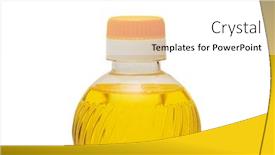  Presentation with olive oil bottle - Colorful presentation design enhanced with bottle-of-olive-oil-isolated backdrop and a white colored foreground